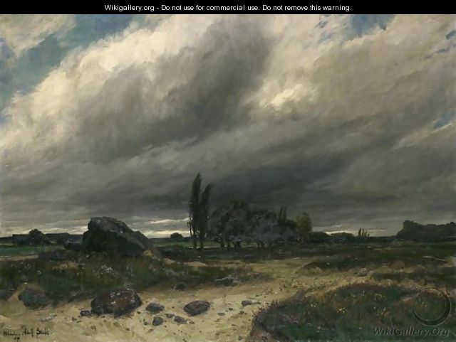Stormy Landscape, 1894 - Adolf Stabli