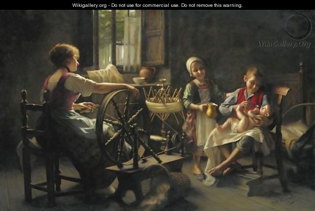 Family In An Interior - Giovanni Battista Torriglia