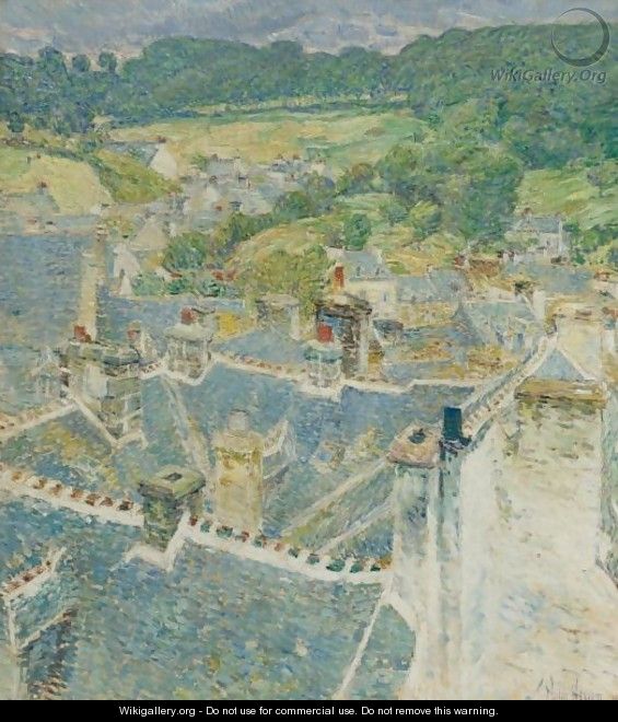 Rooftops, Pont-Aven, Brittany - Frederick Childe Hassam