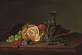 Orange, Raisins, Pansies, Wine Glass And Japanese Vase - Maria Peale