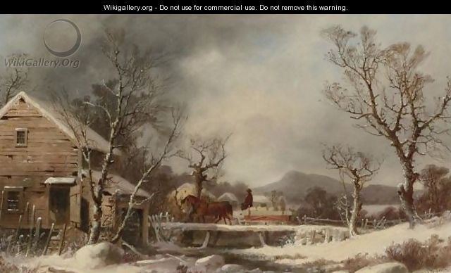Winter The Old Mill - George Henry Durrie