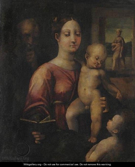 Sacra Famiglia Con San Giovannino E Santa Elisabetta - (after) Jacopino Del Conte