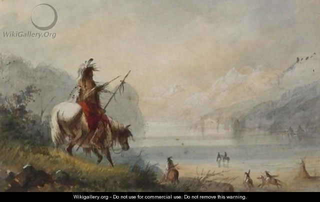 Oregon Indians Water Horses - Alfred Jacob Miller