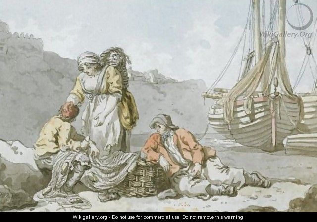 Irish Fisherfolk On The Seashore - Francis Wheatley