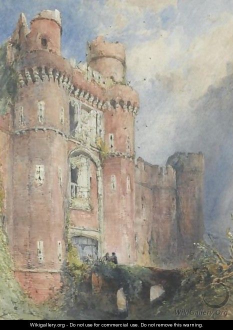 The Grand Entrance To Herstmonceux Castle, Sussex - William Callow