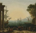 The Embarkation Of Saint Paula - (after) Claude Lorrain (Claude Gellee)