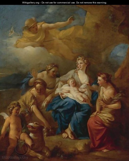 Mercury Entrusting Bacchus To The Nymphs Of Mount Nysa - Pierre-Jacques Cazes