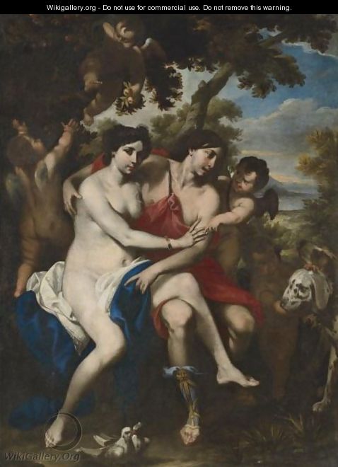 Venus And Adonis - Francesco De Rosa (Pacecco De Rosa)