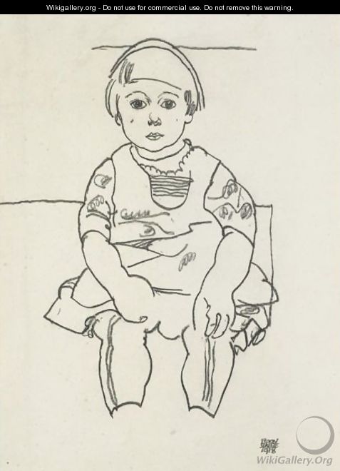 Portrat Eines Kindes (Portrait Of A Child) - Egon Schiele