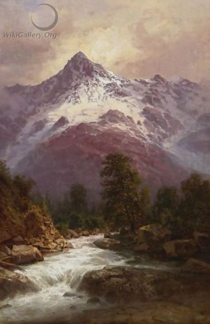 In The Caucasian Mountains - Ilya Nikolaevich Zankovsky