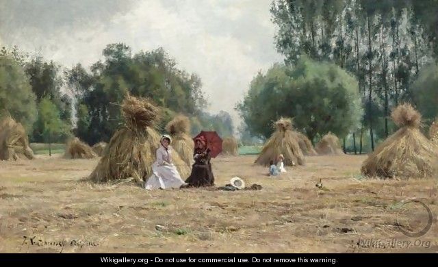 In The Hay Field - Iosif Evstafevich Krachkovsky