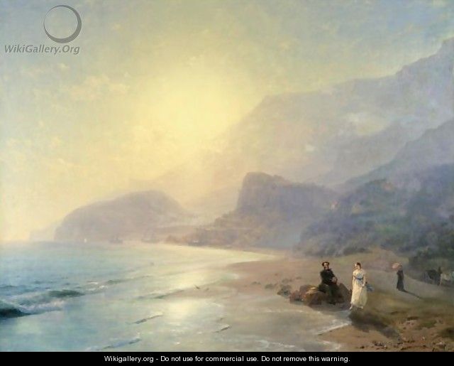 Pushkin And Countess Raevskaya By The Sea Near Gurzuf And Partenit - Ivan Konstantinovich Aivazovsky