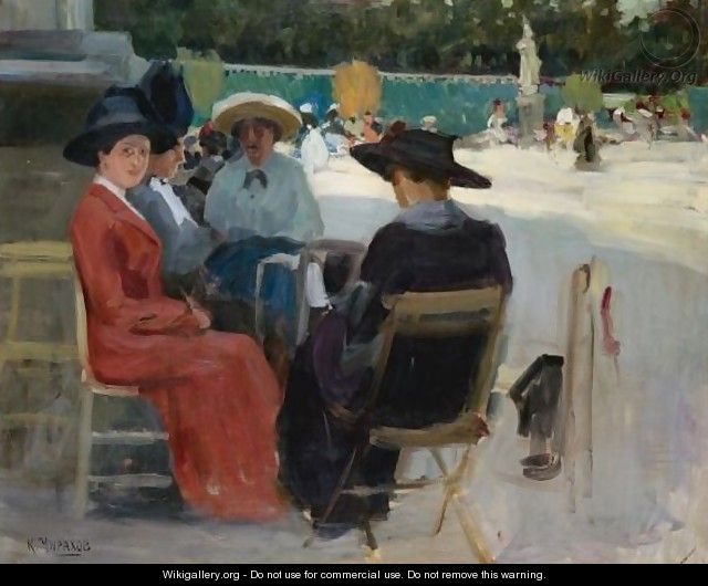 Ladies In The Tuilerie Gardens - Karpo Tchirakhov