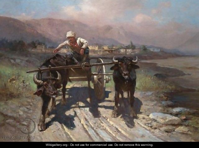 Driving The Oxen - Vladislav Karlovich Stakhovsky