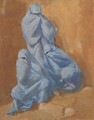 Three Women In Blue Veils - Alexander Evgenievich Yakovlev