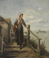 A Fisher Woman On The Island Marken - Jan Mari Henri Ten Kate
