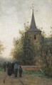 On The Way To Church - Jozef Neuhuys