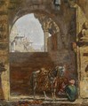 Figures And A Horse Under A Gateway, India - Marius Bauer