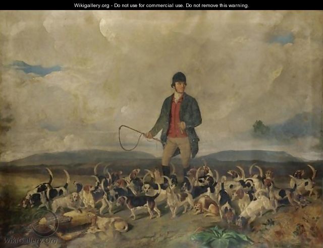 A Huntsman And His Pack Of Beagles - (after) Charles Bilger Spalding