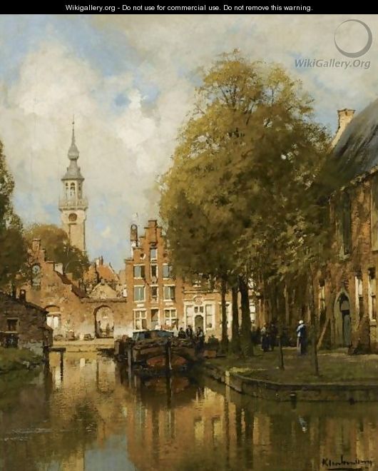 A Canal In Veere - Johannes Christiaan Karel Klinkenberg