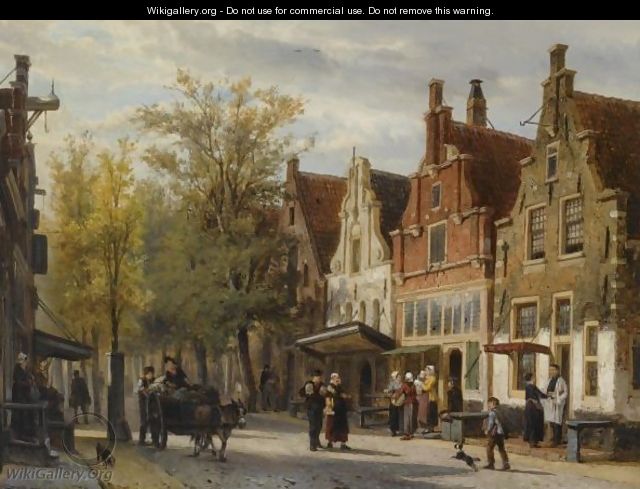 A View Of The Westerstraat, Enkhuizen - Cornelis Springer