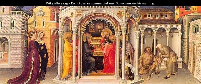 The Presentation in the Temple, from the predella of the altarpiece in the Stozzi Chapel at the Church of Santa Trinità in Florence 1423 - Gentile Da Fabriano