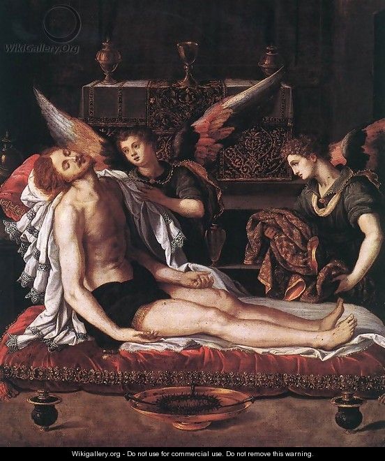 The Body of Christ with Two Angels 1600 - Alessandro Allori