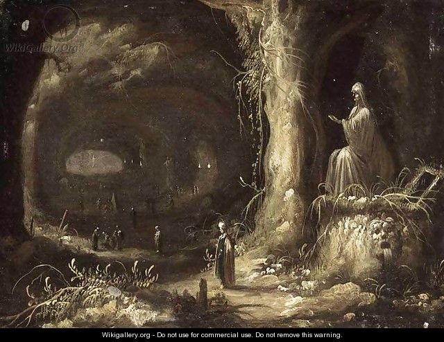 Interior Of A Grotto - Rombout Van Troyen