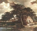 Landscape with a Hut c. 1660 - Meindert Hobbema