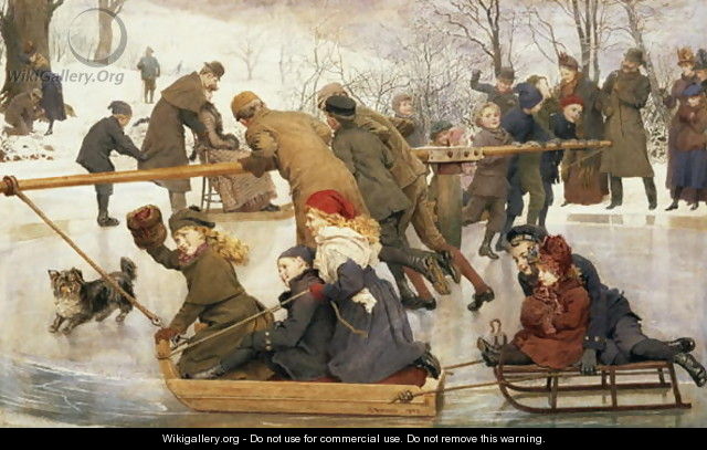 A Merry-Go-Round on the Ice 1888 - Robert Barnes