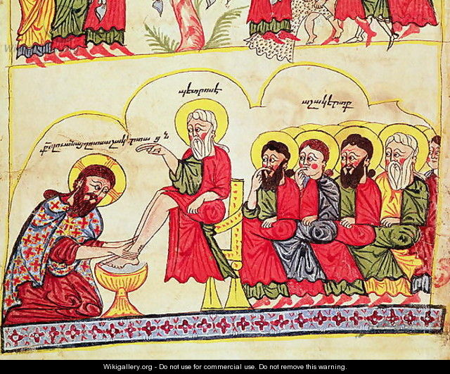 Christ washing the disciples feet - Anonymous Artist