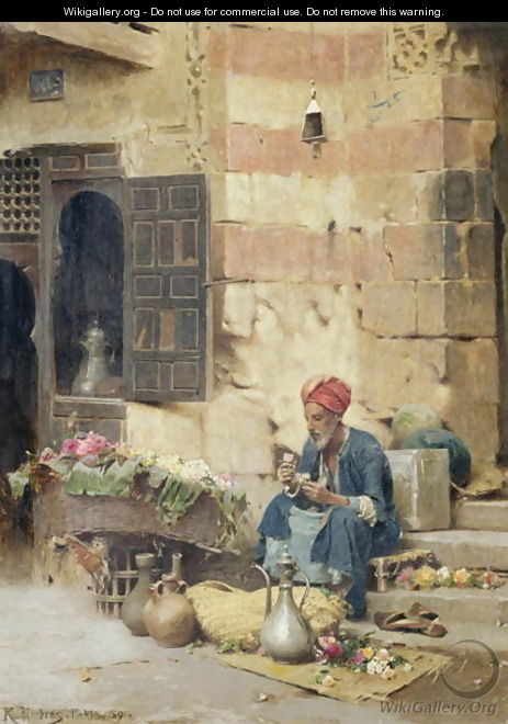 The Flower Seller 1891 - Raphael von Ambros