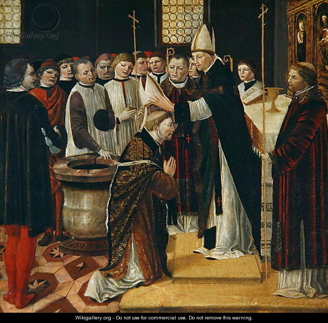 Ordination of St. Augustine - Ambrogio Borgognone