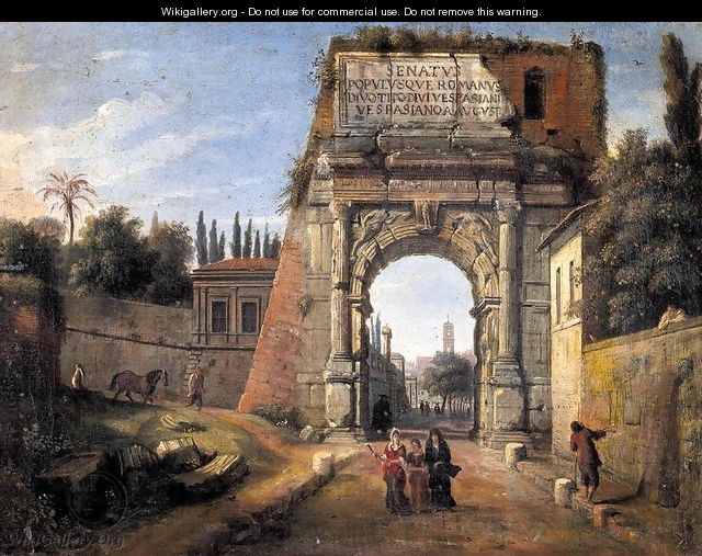 Rome-View of the Arch of Titus 1710s - Caspar Andriaans Van Wittel