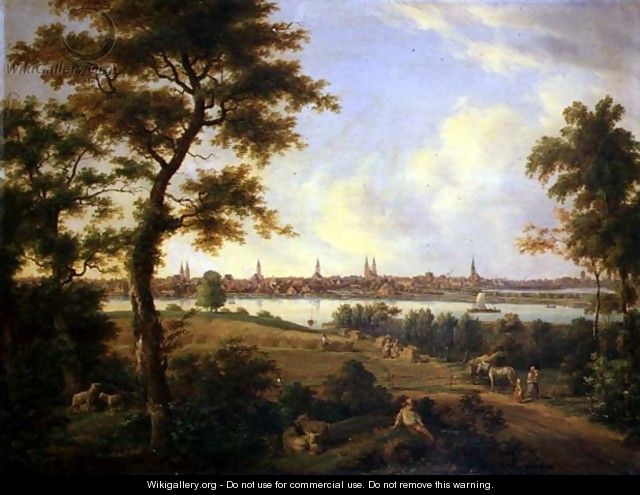 View of Lubeck 1869 - Andreas Achenbach