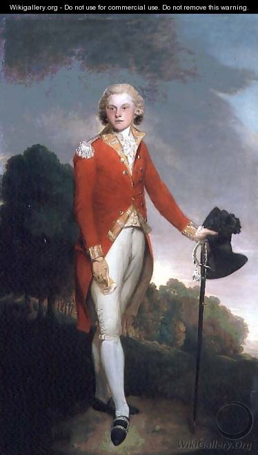 Portrait of Aubrey, Earl of Burford, wearing the uniform of a Captain in the 34th foot - Lemuel-Francis Abbott