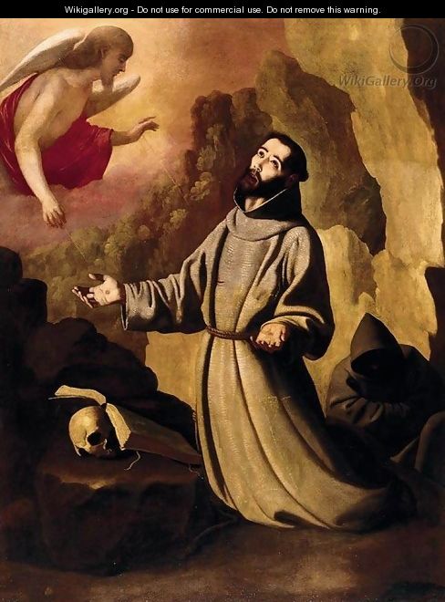 St Francis of Assisi Receiving the Stigmata - Francisco De Zurbaran