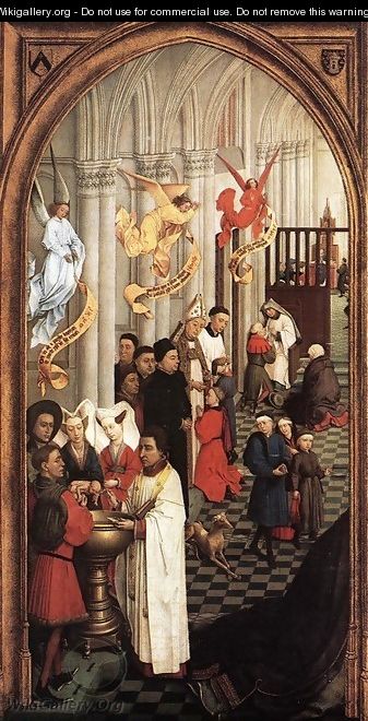 Seven Sacraments (left wing) 1445-50 - Rogier van der Weyden