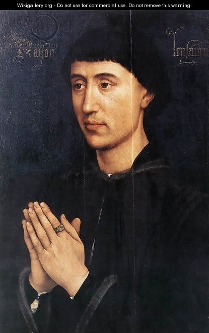 Portrait Diptych of Philippe de Croy (right wing) c. 1460 - Rogier van der Weyden