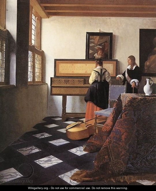 A Lady at the Virginals with a Gentleman 1662-65 - Jan Vermeer Van Delft