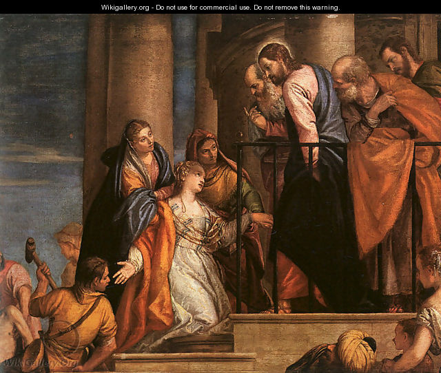Christ and the Woman with the Issue of Blood 1565-70 - Paolo Veronese (Caliari)