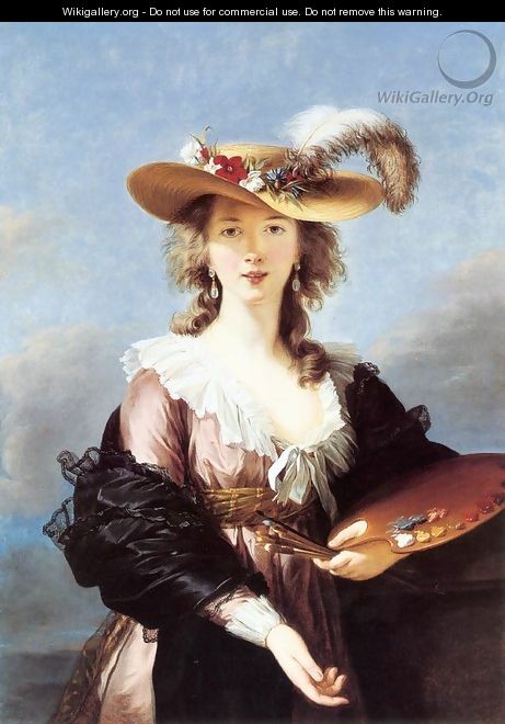 Self-Portrait in a Straw Hat (after 1782) - Elisabeth Vigee-Lebrun