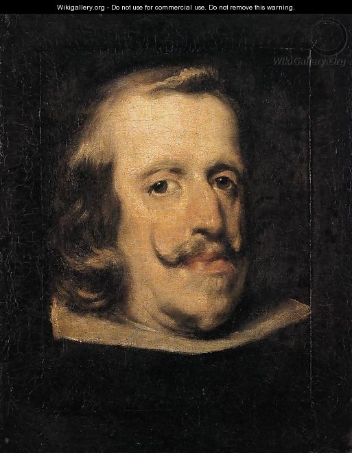 Portrait of Philip IV (fragment) 1657-60 - Diego Rodriguez de Silva y Velazquez