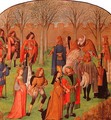 Knights and Ladies Dancing the Carolle in the Garden of Love (from a manuscript illustration for "Roman de la Rose") (late 15th century) - French Unknown Masters