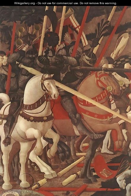 Bernardino della Ciarda Thrown Off His Horse (detail-1) 1450s - Paolo Uccello