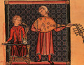 Minstrels with a Rebec and a Lute, from the "Cantigas de Santa Maria" - Spanish Unknown Masters