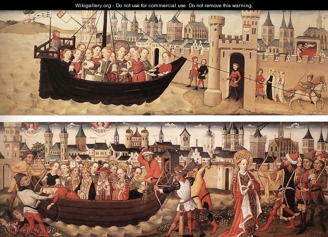 Scenes from the "Small Ursula Cycle" 1440s - German Unknown Masters