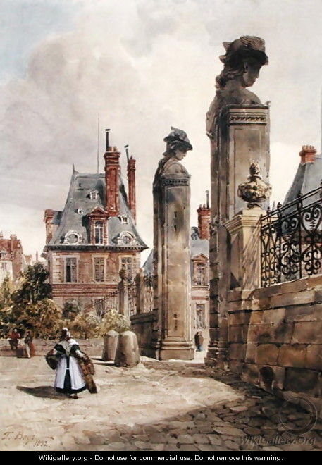 Grille des Hermes, Porte Dauphine, Palace of Fontainebleau, 1832 - Thomas Shotter Boys