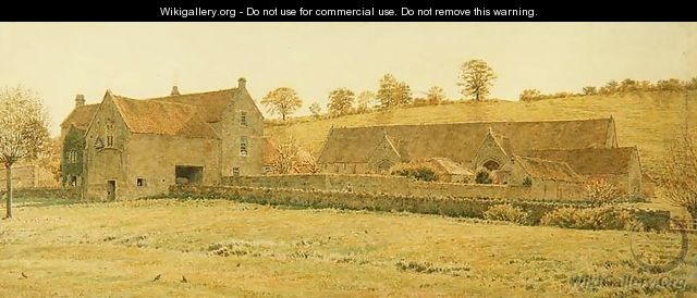 The Old Tithe Barn and Farm House near Bradford-on-Avon, 1878 - George Price Boyce