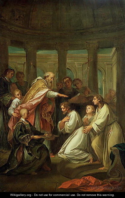 Baptism of St. Augustine, 1702 - Louis de, the Younger Boulogne